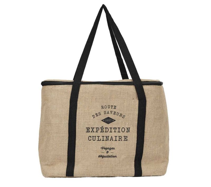 Sac Isotherme Grand Format Marron De 33l Avec Message