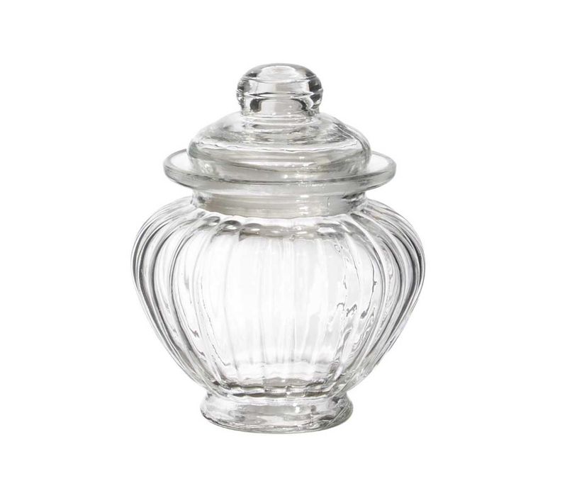 Bonbonnière En Verre Arrondi Transparent Ø10cm -