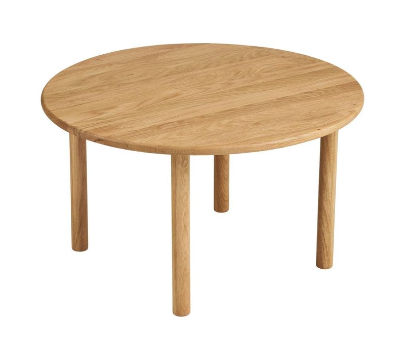 Table Basse Ronde D.70cm Plateau Et Pieds En Chêne Naturel - Josette