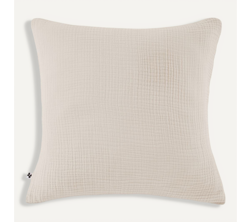 Taie D'oreiller 60x60cm Gaze De Coton Coloris Pampa - Inalia