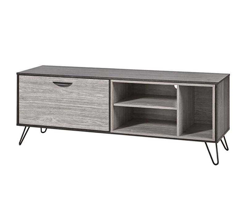 Meuble TV 1 Porte 3 Niches 180cm - Asca