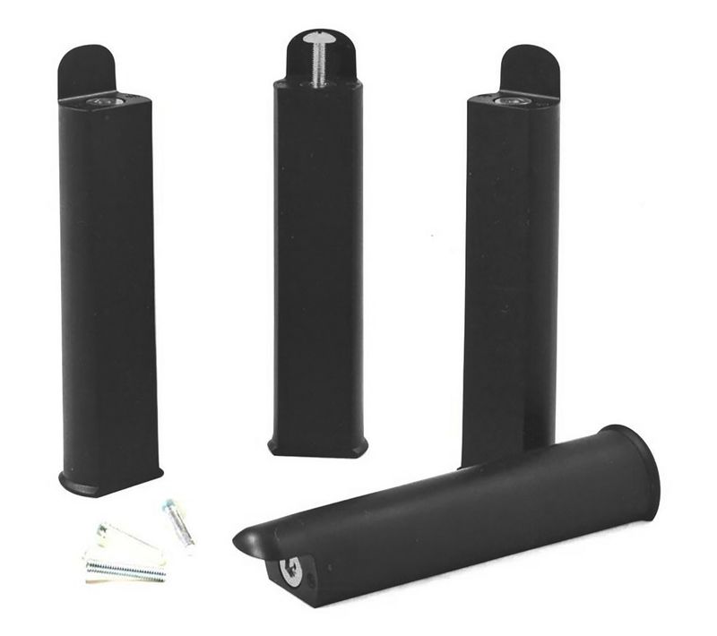 Jeu De 4 Pieds 22 Cm Noirs Pour Cadre à Lattes - Plast