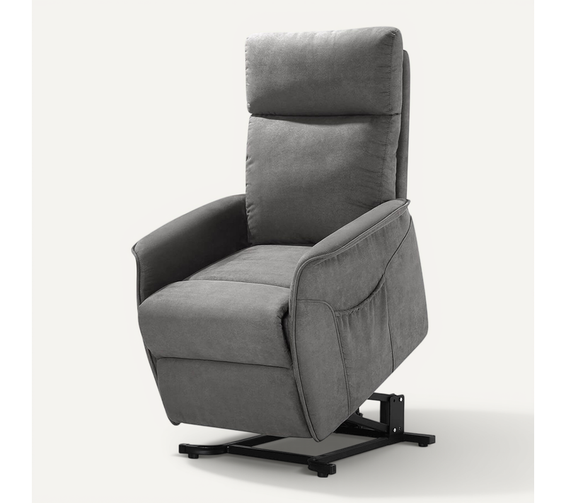 Lissone - Fauteuil Relax Et Releveur Electrique Tissu Gris