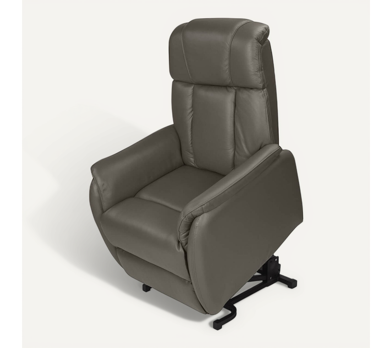 Tamise - Fauteuil Relax Et Releveur Electrique Cuir Taupe