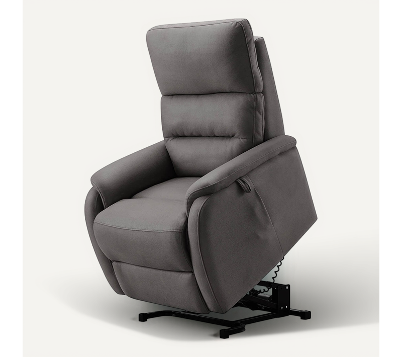Fauteuil Relax Et Releveur Electrique Tissu Gris - Adria