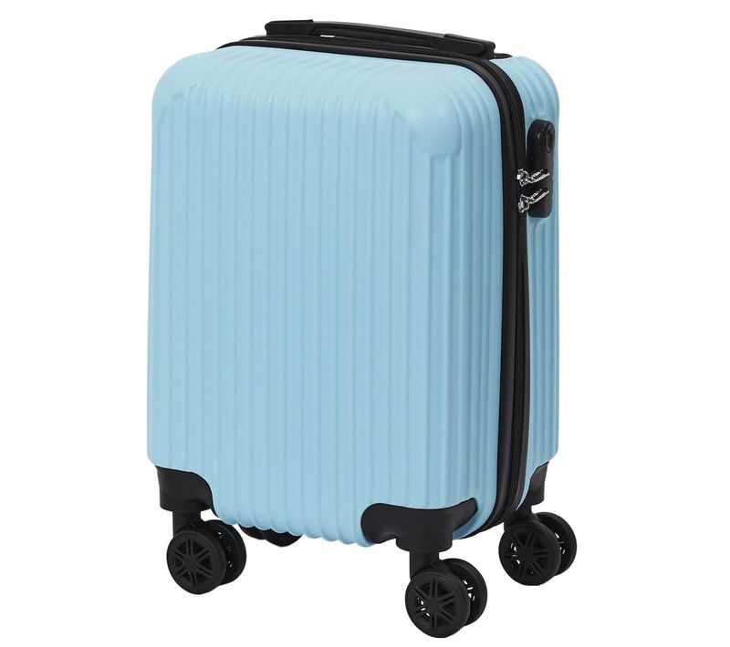 Valise Cabine Bleu Pastel 29l - Abs, Dimensions 20x30x40 Cm, Idéale Pour Les Bagages à Main Des Com