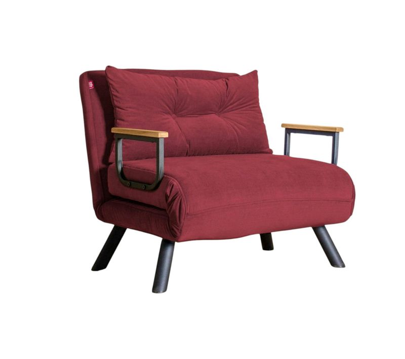 Fauteuil Convertible Bordeaux - Coussin Assorti Modi