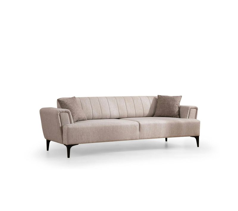 Canapé 3 Places Beige - Lit D’appoint, Style Moderne Lucca