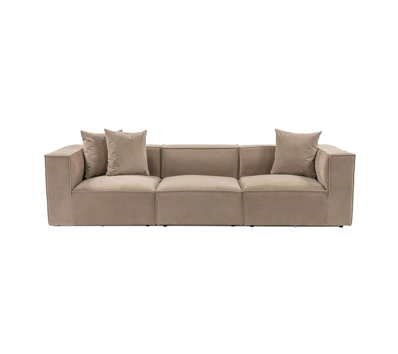 Canapé En Lin 3 Places - Taupe Collioure