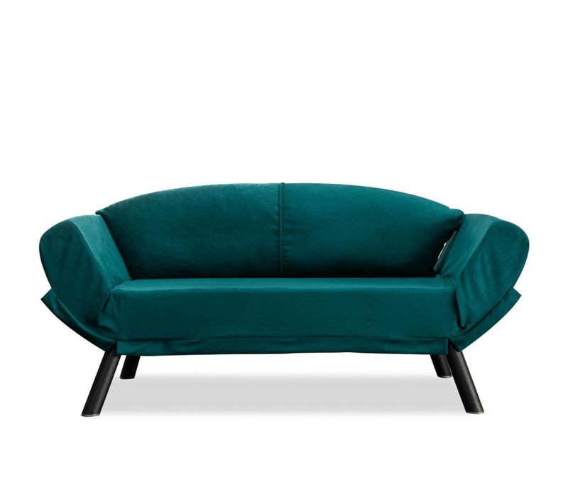 Banquette-lit Bleu Canard - Format Compact Lucca