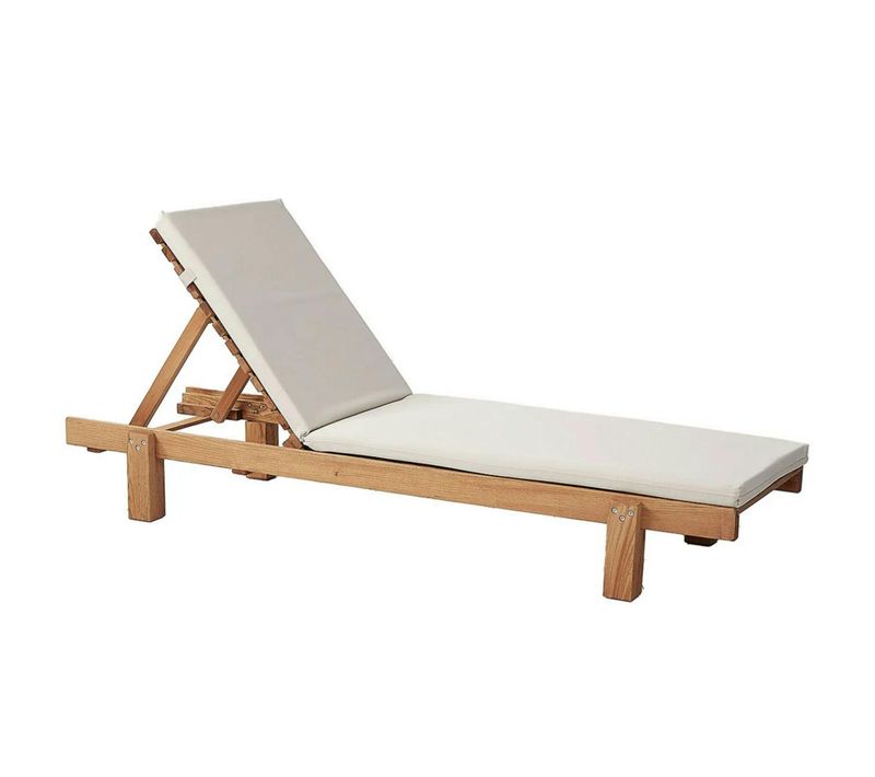 Bain De Soleil En Bois Avec Coussin Talifa