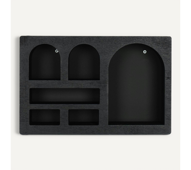 Etagère Murale Noire Décorative - Arches Et Niches Aviala
