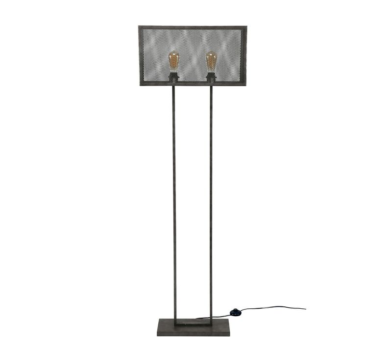 Lampadaire Industriel Grillagé Forme Rectangle Ralf