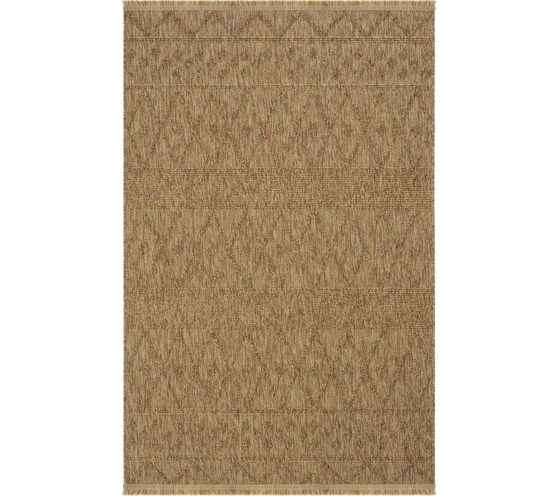 Tapis Beige Motifs Losanges – Franges, 120x180 Cm Istanbul