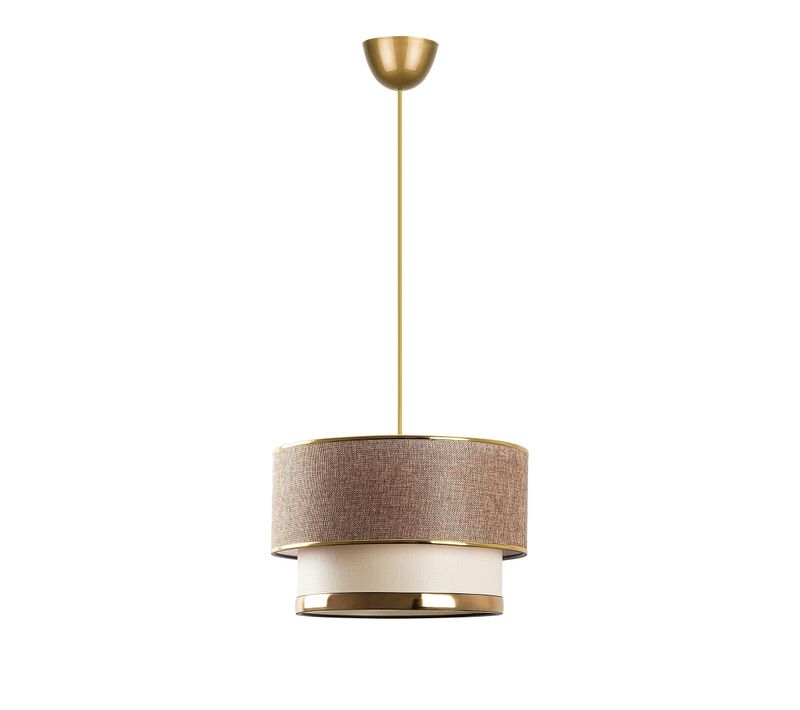 Suspension Moderne En Tissu - Abat-jour Bicolore Zurich