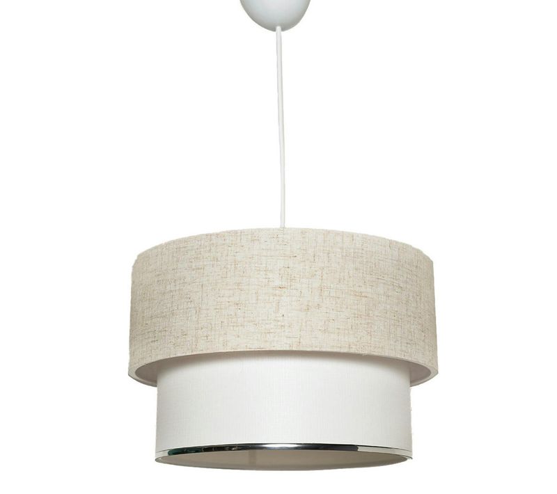 Suspension Moderne En Tissu – Double Abat-jour Zurich