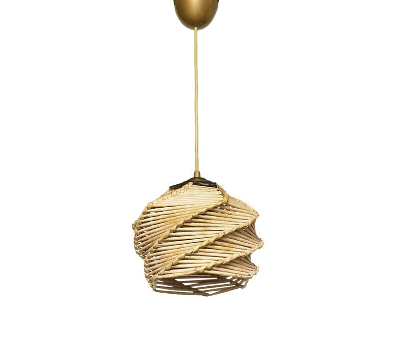 Suspension Bohème Forme Boule - Effet Bambou Olten