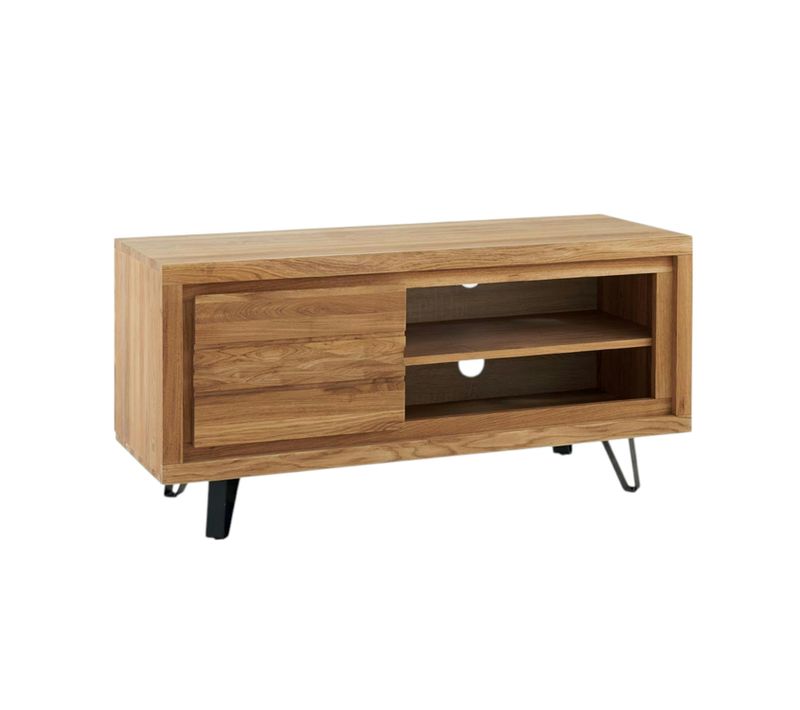 Petit Meuble TV En Bois Avec Rangement - Motif Frise Roseto