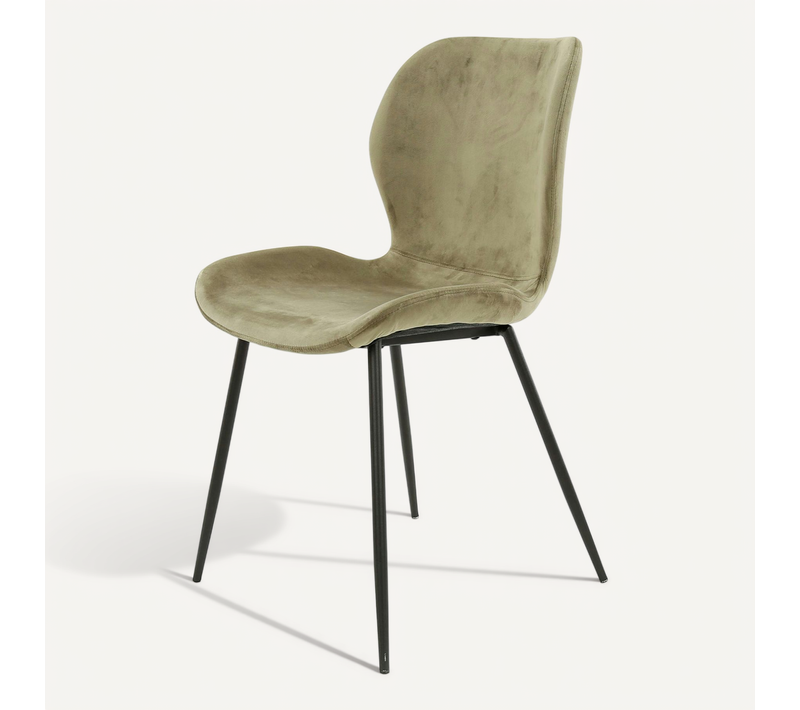 Chaise En Velours Sable Melbourne (lot De 2)