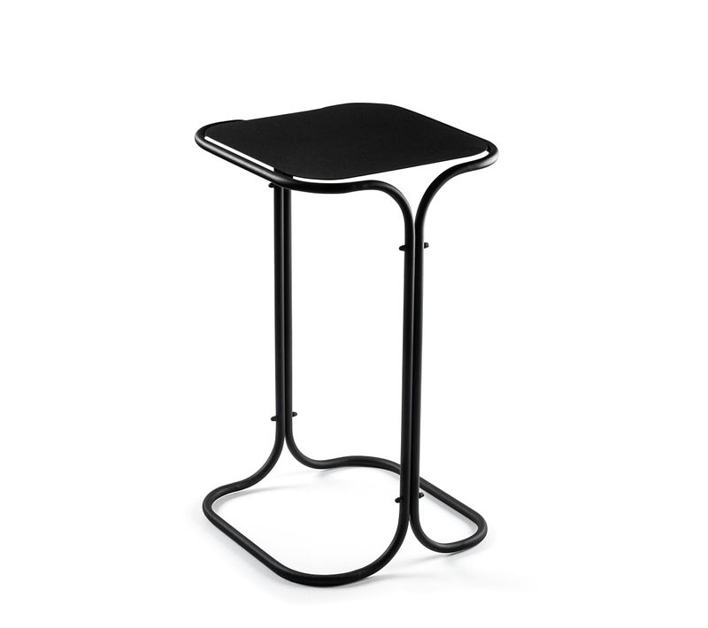 Petite Table D'appoint Noire Carrée - Finition Mate Jena