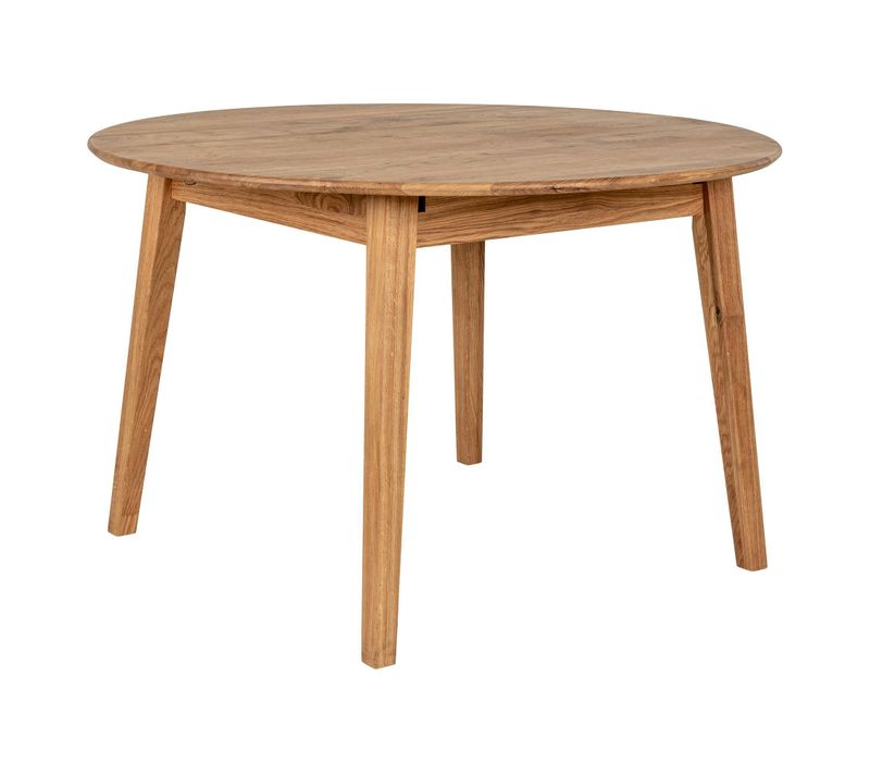 Table Extensible Ronde En Bois Clair 118-158 Cm Savone