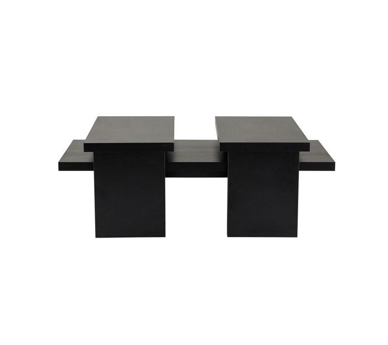 Table Basse Gigogne Design – Effet Bois Noir (3 Pièces) Marfa