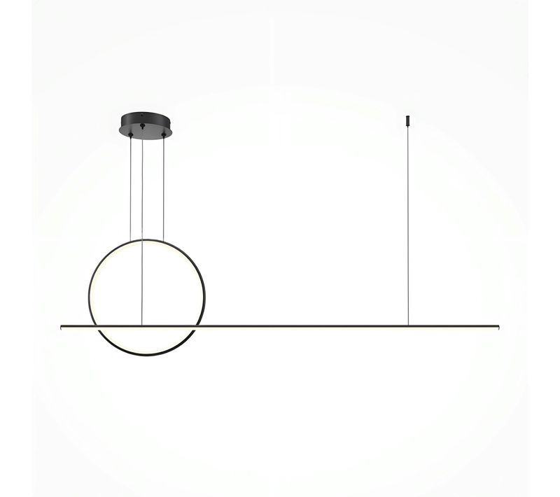 Suspension salon – Anneau Et Barre Horizontale Noire Salem