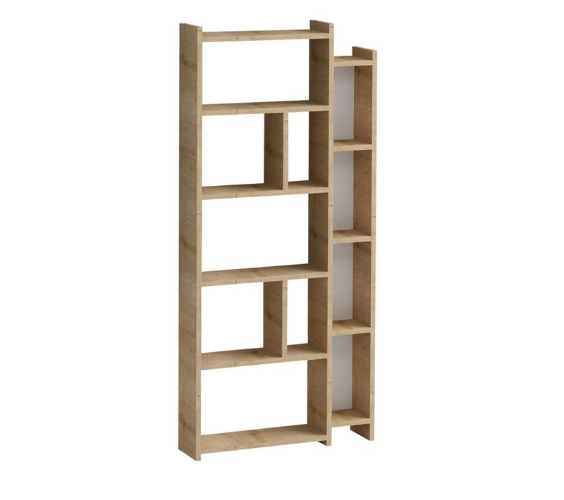 Etagère Colonne Effet Bois De Chêne - 2 Niveaux Marfa