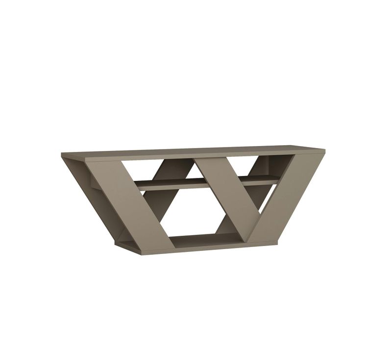 Petit Meuble TV Moka Avec Rangement - Pied En W Marfa