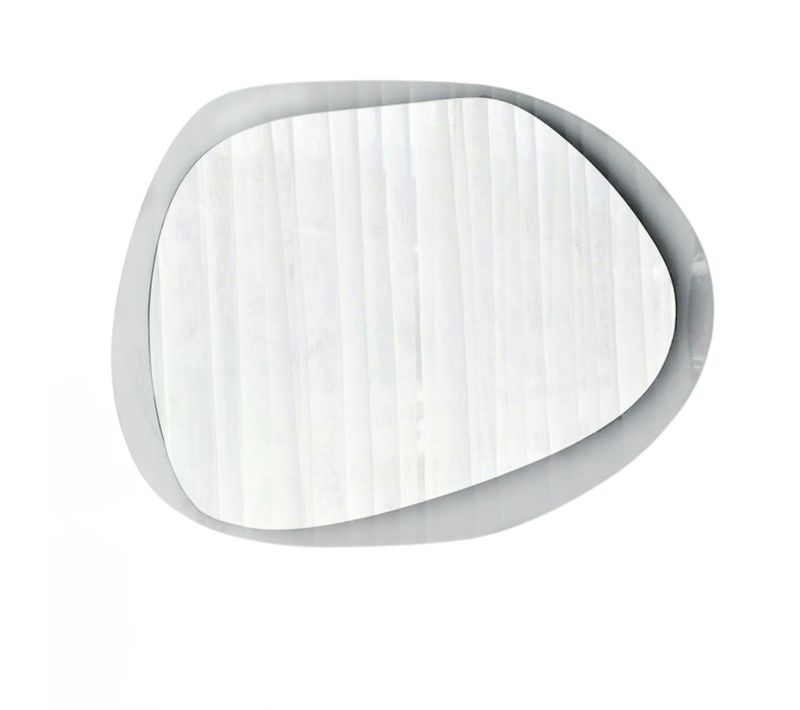 Miroir Design Organique - Cadre Verre Transparent 75 Cm Cody