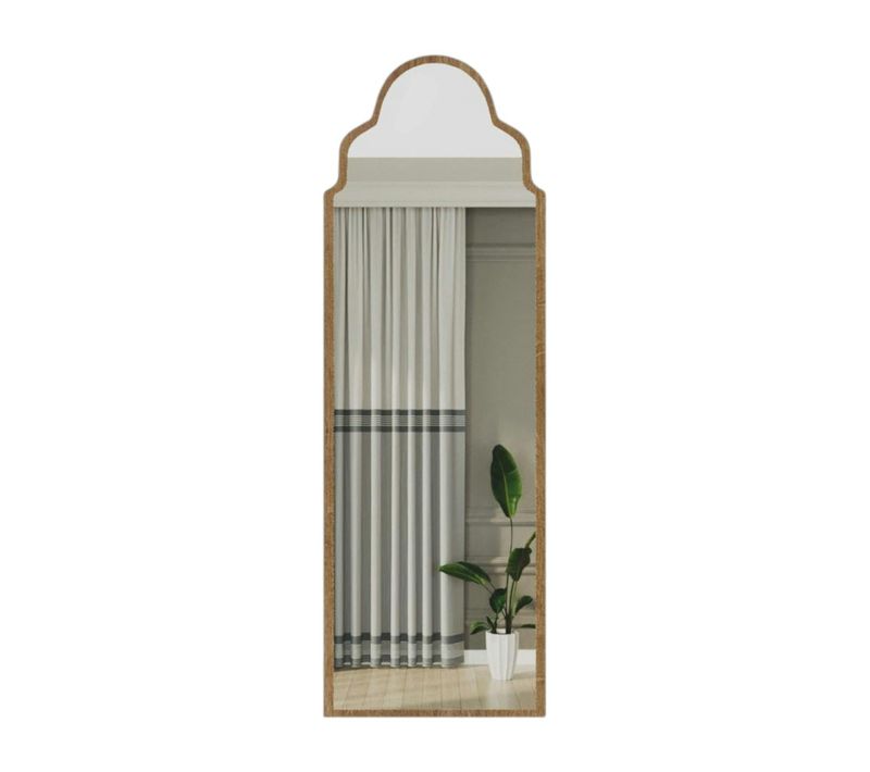 Miroir Plein Pied Arche Décorative, Effet Bois Clair 160 Cm Cody