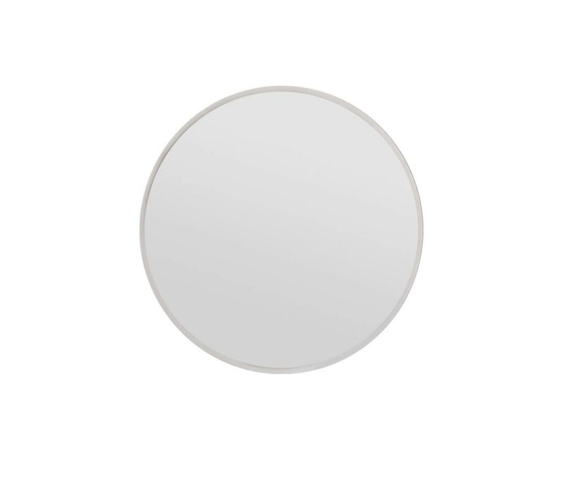 Miroir Rond Blanc Moderne Avec Fin Cadre D.60 Cm Cody