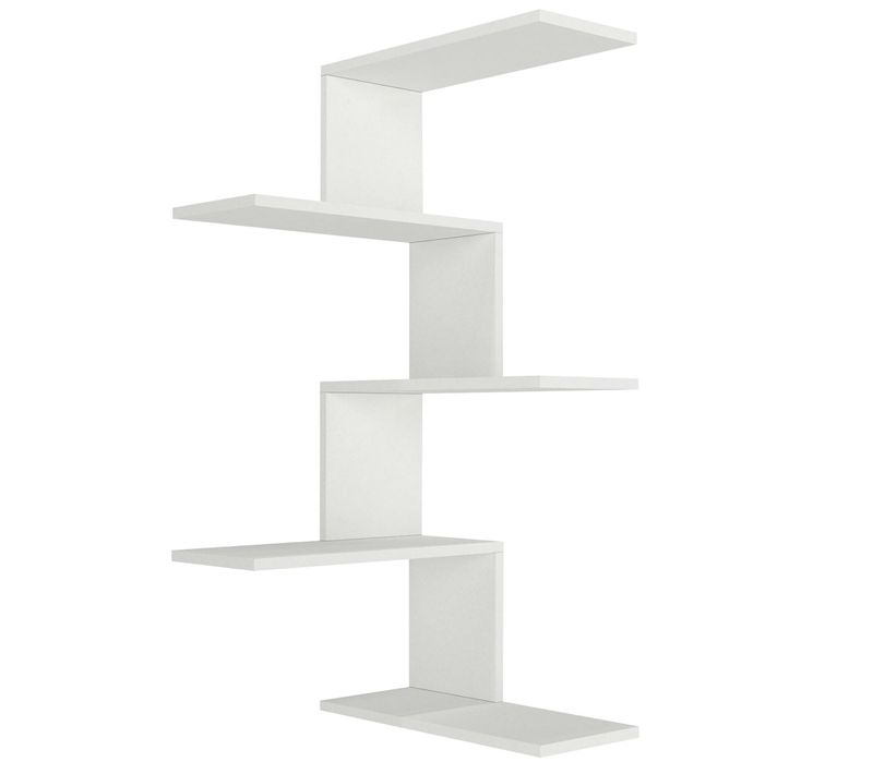 Etagère Murale D'angle Blanche, Design Marfa