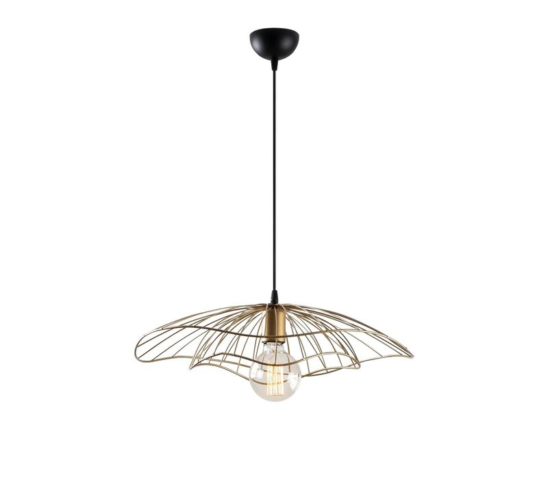 Suspension Design Métal Doré Vintage Forme Fleur Sinop