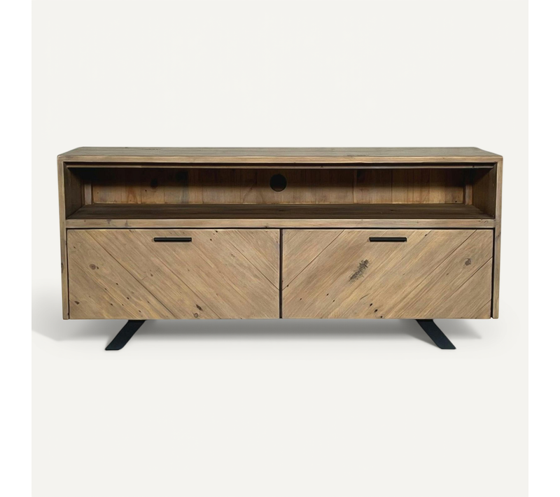 Meuble TV Avec Rangement Bois Recyclé Vittoria
