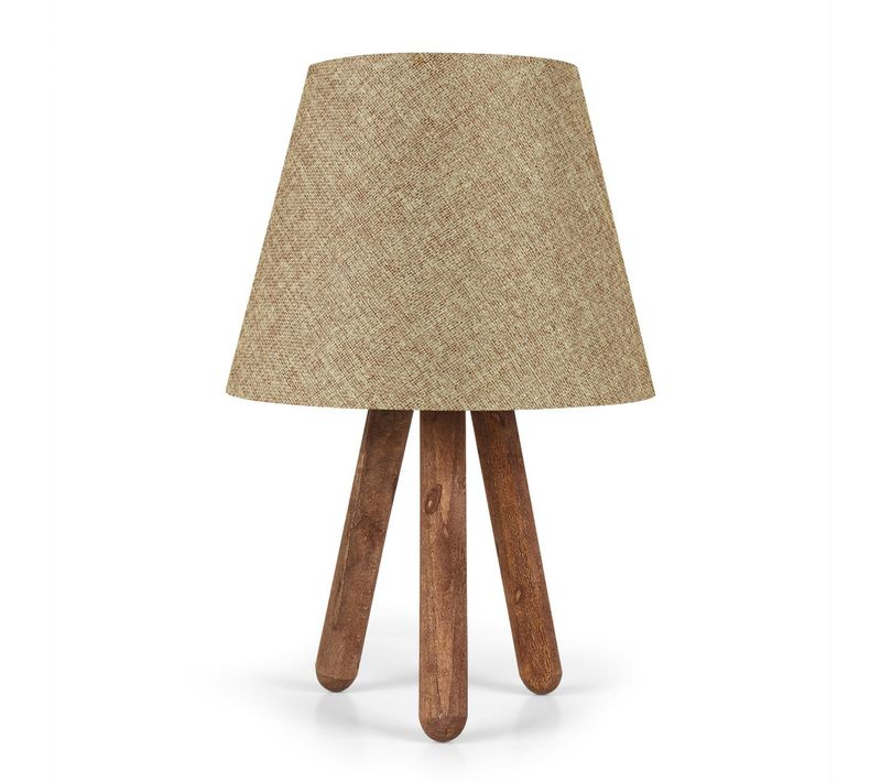 Lampe De Chevet Trépied Moderne, Abat-jour Beige Kilis