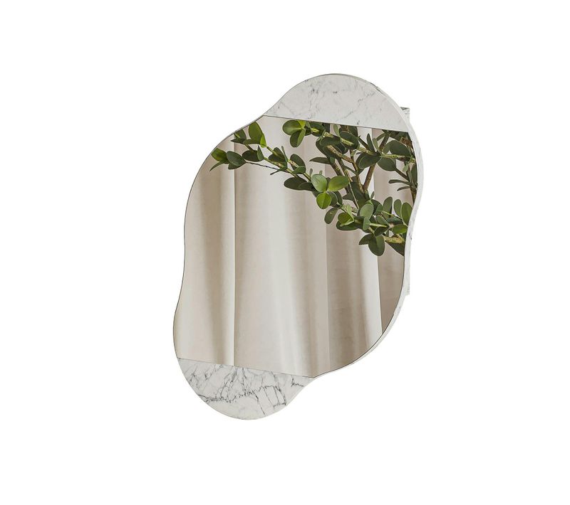 Armoire De Toilette Organique Effet Marbre 1 Miroir Cody
