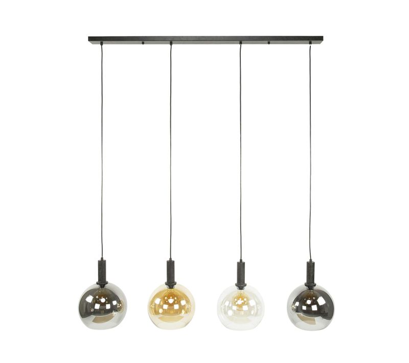 Suspension Îlot Cuisine 4 Globes Multicolores Nova
