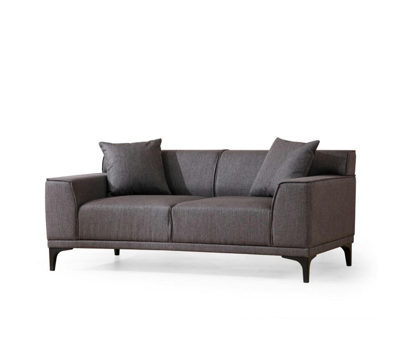 Canapé 2 Places Anthracite - Accoudoirs Larges Orsay