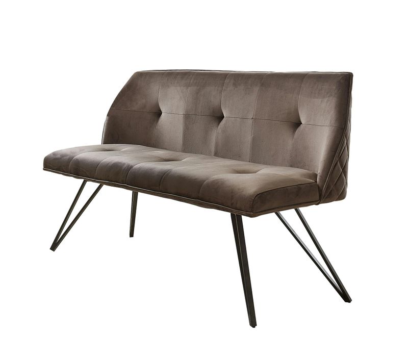 Banc De Table à Manger En Velours Gris 160 Cm Melbourne