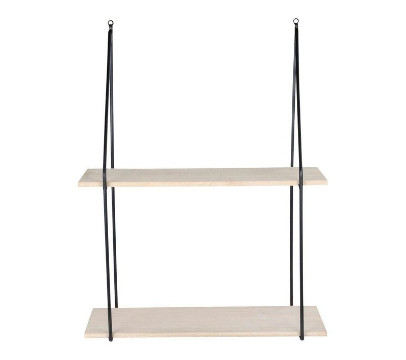 Etagère Murale Design En Bois Et Métal Noir Tallinn