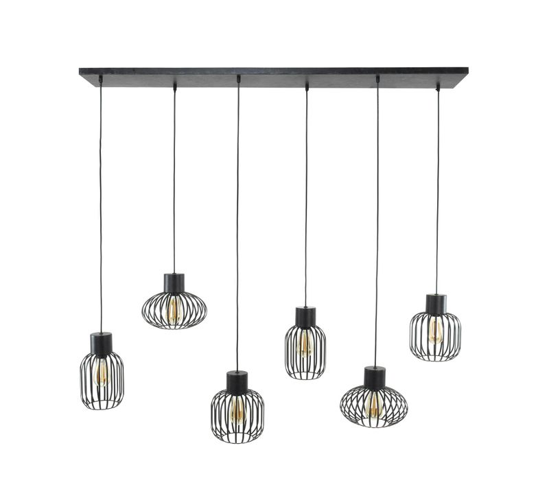 Suspension Métal 6 Lanternes Nova