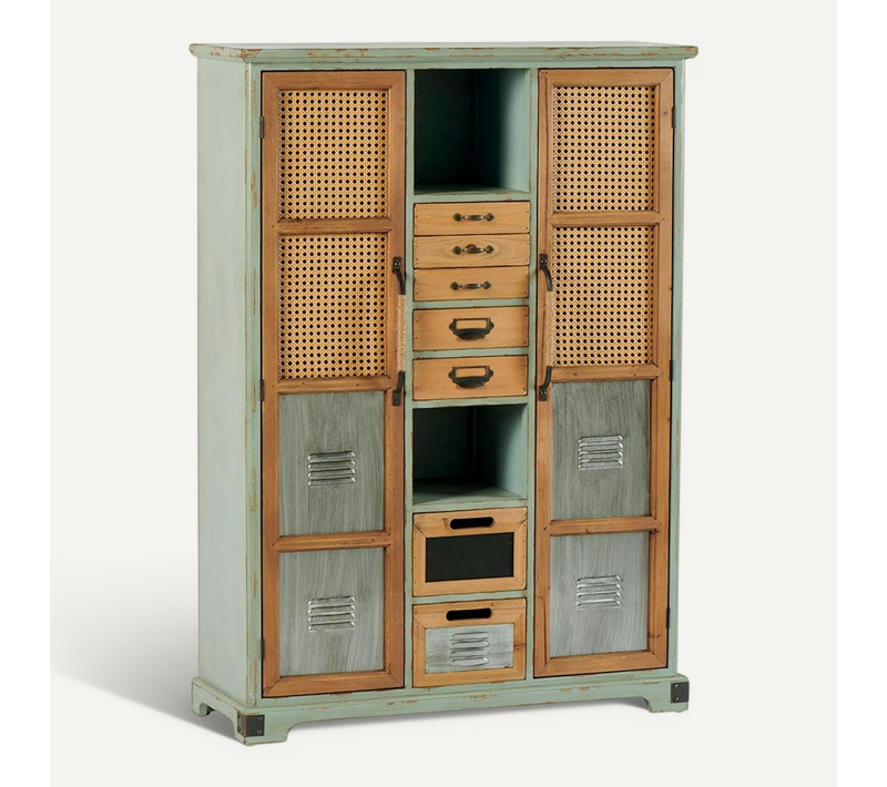 Commode 7 Tiroirs 2 Portes 2 Niches Lamphun