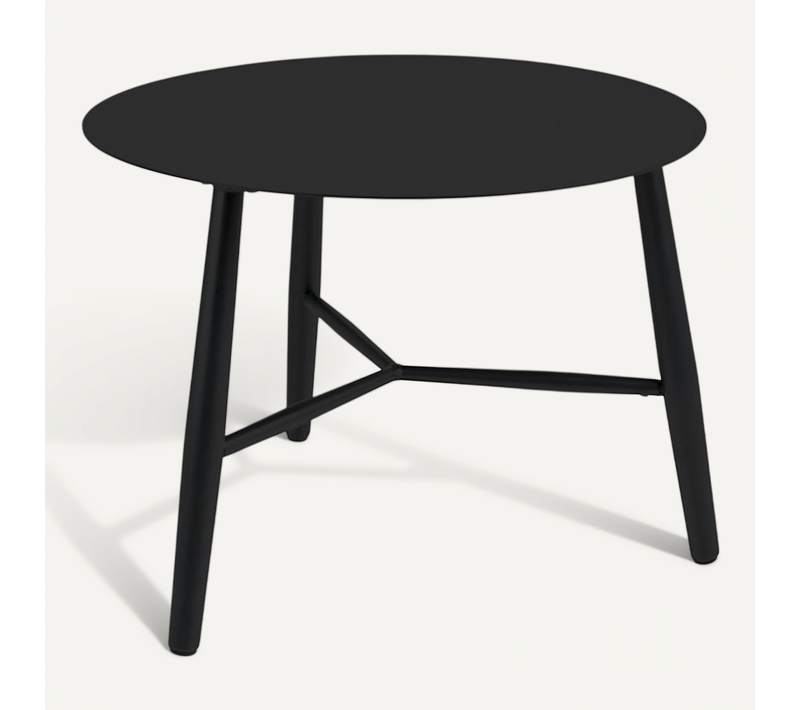 Table Basse De Jardin En Aluminium Noir D. 60 Cm Stockholm