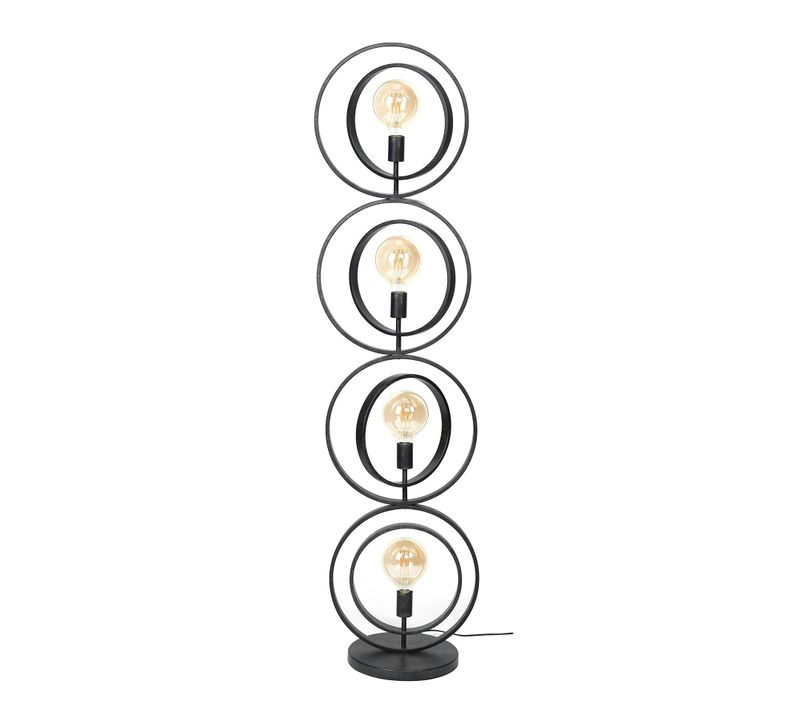 Lampadaire Industriel Anneaux Doubles 4 Lampes Tribeca