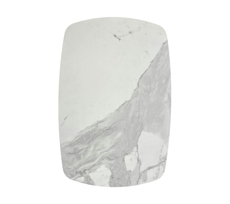 Plateau Tournant Apéritif En Céramique Blanche Marbrée Lombardie