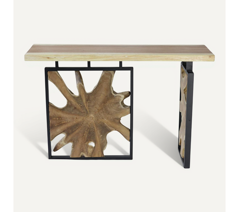 Console Pieds Racine De Teck Design Arizona