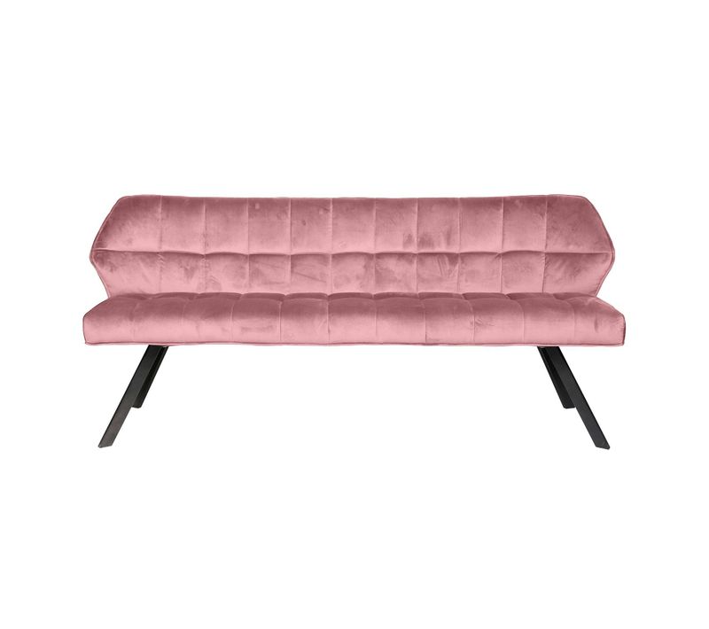 Banc De Table Rose En Tissu Velours 180 Cm Melbourne
