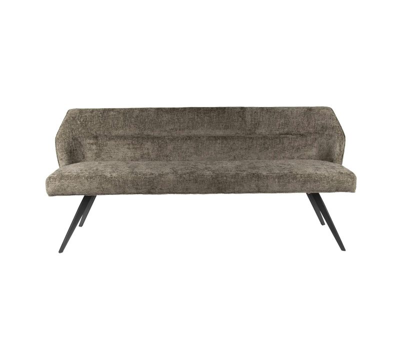 Banquette De Salle à Manger En Velours Texturé Taupe 180 Cm Melbourne