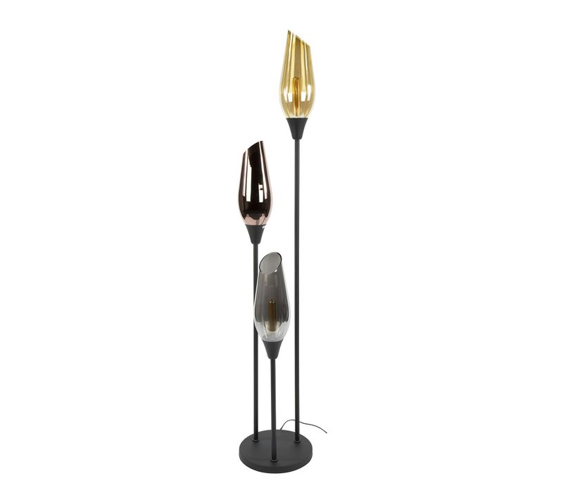 Lampadaire Vintage Avec Abat-jour En Verre Forme Torche Niagara